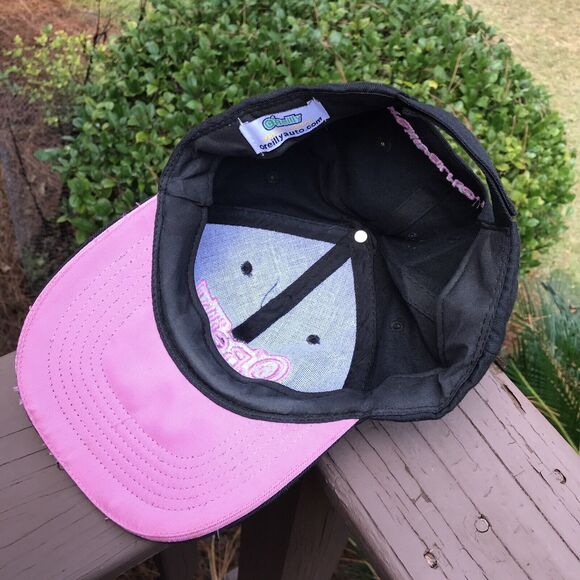 O'REILLY AUTO PARTS - PINK ON BLACK - ONE SIZE ADJUSTABLE BALL CAP HAT - Picture 5 of 6